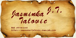 Jasminka Talović vizit kartica
